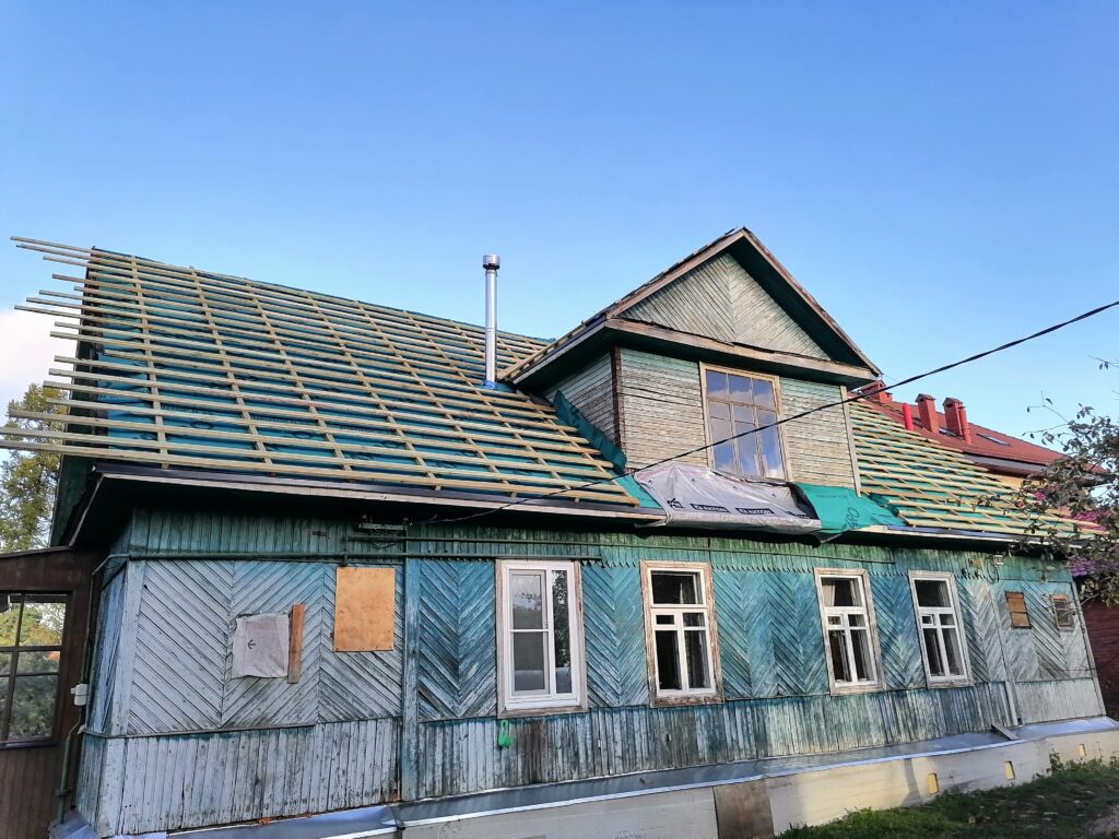 Реконструкция кровли п. стрельна